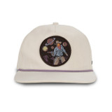 Sendero Provisions Co. Cosmic Cowboy Snapback Hat in White, angle view