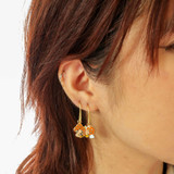 Yellow Owl Workshop Mushroom Butterfly Hanging Earrings in colorful design