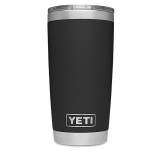 YETI Rambler 20 oz Tumbler in Black, studio view