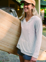 Free Fly Women's Bamboo Slub Hoodie in Sea Salt