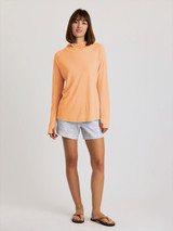 Free Fly Women's Bamboo Lightweight II Hoodie in Tropic Orange
