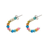 Pura Vida Bahama Bead Hoop Earrings