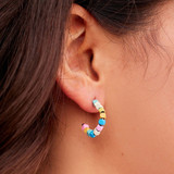 Pura Vida Bahama Bead Hoop Earrings