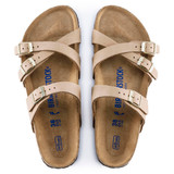 Birkenstock Women's Franca Soft Footbed Tan Leather Sandals