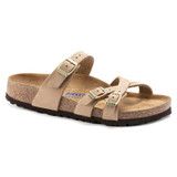 Birkenstock Women's Franca Soft Footbed Tan Leather Sandals