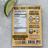 Noble Mick's Margarita Single Serve Cocktail Mix bottle angled view