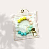 Stretches to fit any wrist Silicone Beaded Keychain Wristlet - Beach Days