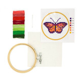 Mini Cross Stitch Embroidery Kit - Butterfly