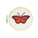 Kikkerland Mini Cross Stitch Embroidery Kit Butterfly GG179 WB3 detail