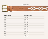 Zilker Belts Rambler Belt displayed at angle showing leather construction and buckle detail