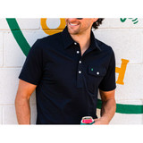 Criquet Men's Performance Players Polo - Black
