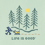 Life Is Good Men's Hiking through the Woods Tee