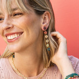 Ink & Alloy Amanda Flower Dangle Earrings