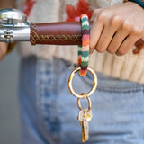 see by chloe eleonora fold over clutch bag item Seed Bead Key Ring - Chloe Stripe