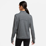 Nike Women's Dri-Fit Swift Element UV 1/4 Zip Running Top in Smoke Grey colorway