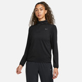 Nike Women's Dri-Fit Swift Element UV 1/4 Zip Running Top in Black colorway