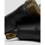 Dr. Martens 1460 black smooth leather boots angled side view
