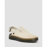 Dr. Martens Carlson Suede Casual Slingback Mule Warm Sand quarter view