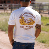 Sendero Provisions Co. Men's Fast Horse T-Shirt, angled view showing fit and design.