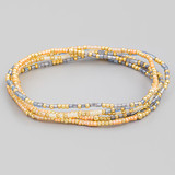 Fame Dainty Seed Beaded Bracelets Pink/Blue/Gold