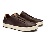 Olukai Men's Lae‘ahi Lī ‘Ili Leather Sneakers - Dark Java