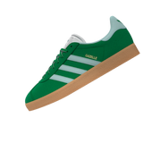 The Adidas Women's Gazelle Sneaker in Green and Blue