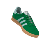 The Adidas Women's Gazelle Sneaker in Green and Blue