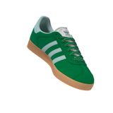 The Adidas Women's Gazelle Sneaker in Green and Blue