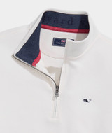 Vineyard Vines Men's Saltwater 1/4 Zip Pullover White front