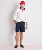 Vineyard Vines Men's Saltwater 1/4 Zip Pullover White flat lay