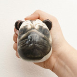 Kikkerland Pug Dog Stress Ball SB03 A Action 2 front view