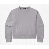 Southern Marsh Women's Caroline Comfort Crewneck Sweatshirt in Light Grey colorway