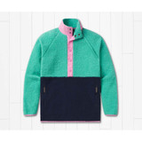Southern Marsh Women's Beckett Snap Fleece Pullover in Teal Navy colorway