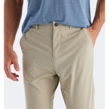Free Fly Men's Tradewind Pants Sandbar angled view showing fabric detail