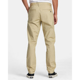 RVCA Men's Daggers Tech Technical Chinos in neutral tone, angled view