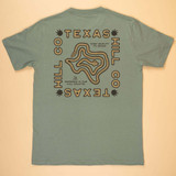 Texas Hill Country Provisions Men's TX Rattler Tee in Sage Green