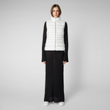 Save The Duck Women's Lynn Puffer Vest in White side view