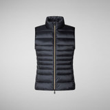 Save The Duck Women's Lynn Puffer Vest in the Black colorway
