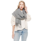 Solid Cozy Cashmere Scarf soft neutral tone draped elegantly
