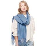 Solid Cozy Cashmere Scarf warm caramel tone draped softly