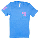 Racquet & Jog Track Tee Carolina Blue/Pink/Yellow front