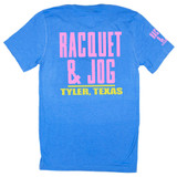 Racquet & Jog Track Tee Carolina Blue/Pink/Yellow back
