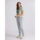 Free Fly Women's Bamboo Lightweight Fleece Joggers in Light Heather Grey colorway