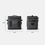 YETI Hopper Flip 12 Soft Cooler in charcoal gray, angled view