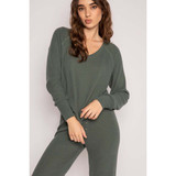 PJ Salvage Women's Textured Essentials Long Sleeve Top