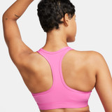 Nike Women's Swoosh Medium Support Sports Bra in Playful Pink Colorway