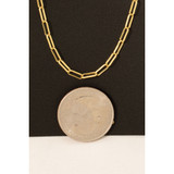 Gold Dipped Oval Chain Necklace