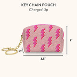 Studio Oh! Charged Up Keychain Pouch in colorful battery pattern design