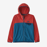 The Patagonia Boys' Micro D Snap-T Fleece Jacket in Wavy Blue