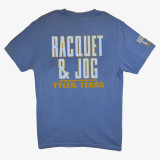 Racquet & Jog Blue Jean/ Off White/ Gold Comfort Color Tee